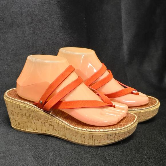 Sam Edelman Rasha Cork Wedge Slip On Thong Sandals - Picture 9 of 9